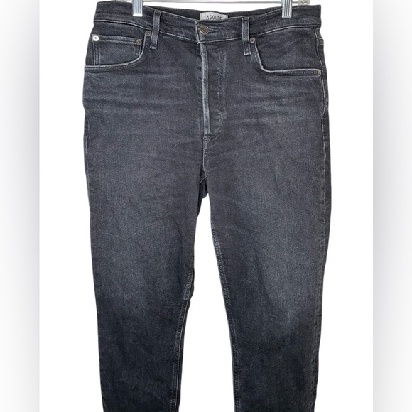 Agolde Riley High Rise Straight Crop in Panoramic Size 29 Retail $198 - Picture 3 of 12